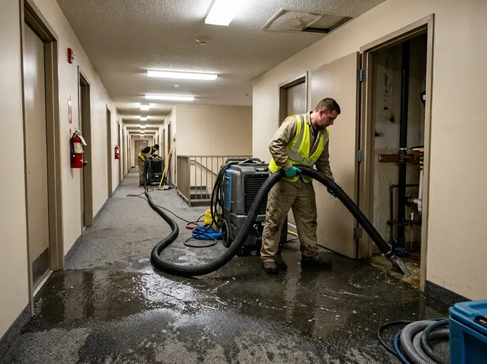 multi-unit-apartment-hallway-f-005 — frequently asked questions, Emergency Burst Pipe Water Extraction & Removal in Philomat…